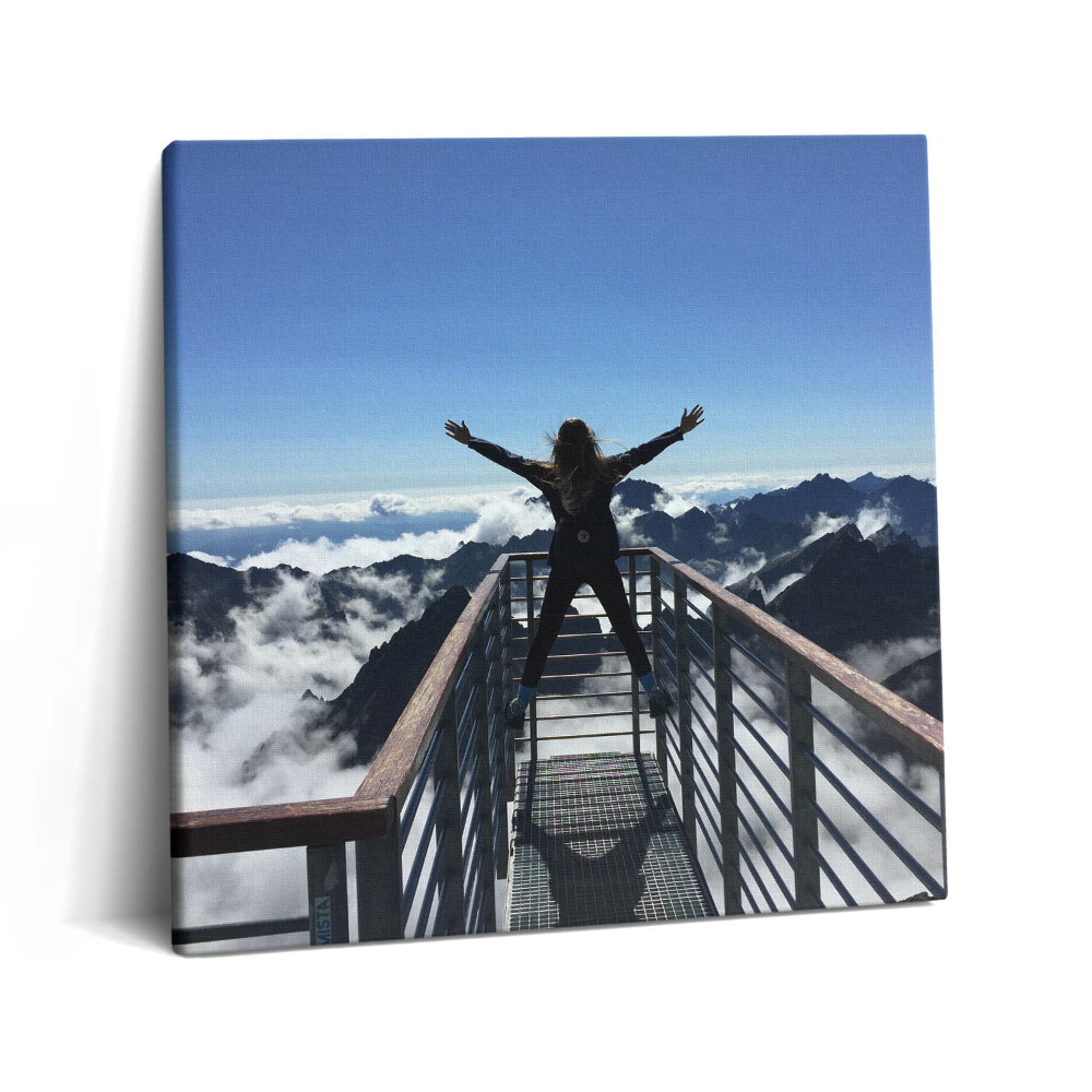 Tablou pe pânză canvas 60x60 Femeie Tatra Slovacia