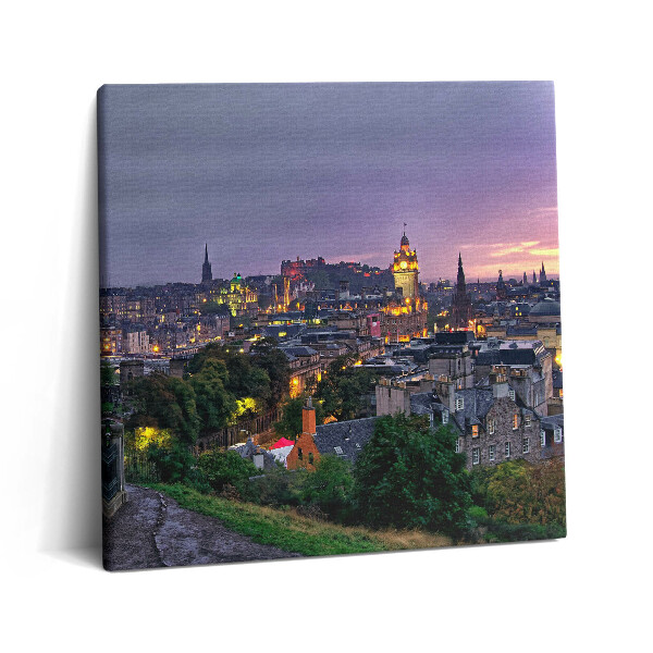 Tablou pe pânză canvas 60x60 Vedere a orașului Edinburgh de pe Calton Hill