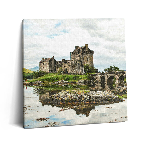 Tablou pe pânză canvas 60x60 Castelul Eilean Donan din Scoția