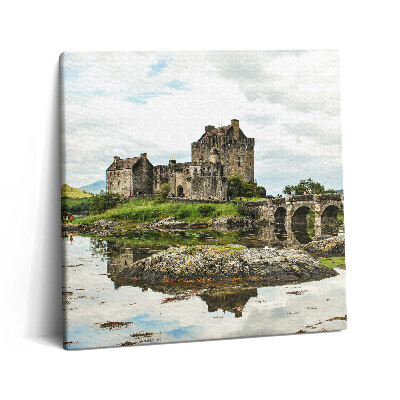 Tablou pe pânză canvas 60x60 Castelul Eilean Donan din Scoția
