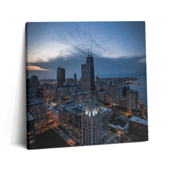 Tablou pe pânză canvas 60x60 Fotografie a orașului Chicago