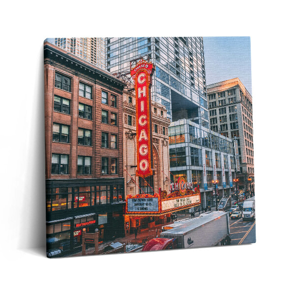 Tablou pe pânză canvas 60x60 Fotografie a clădirilor din Chicago