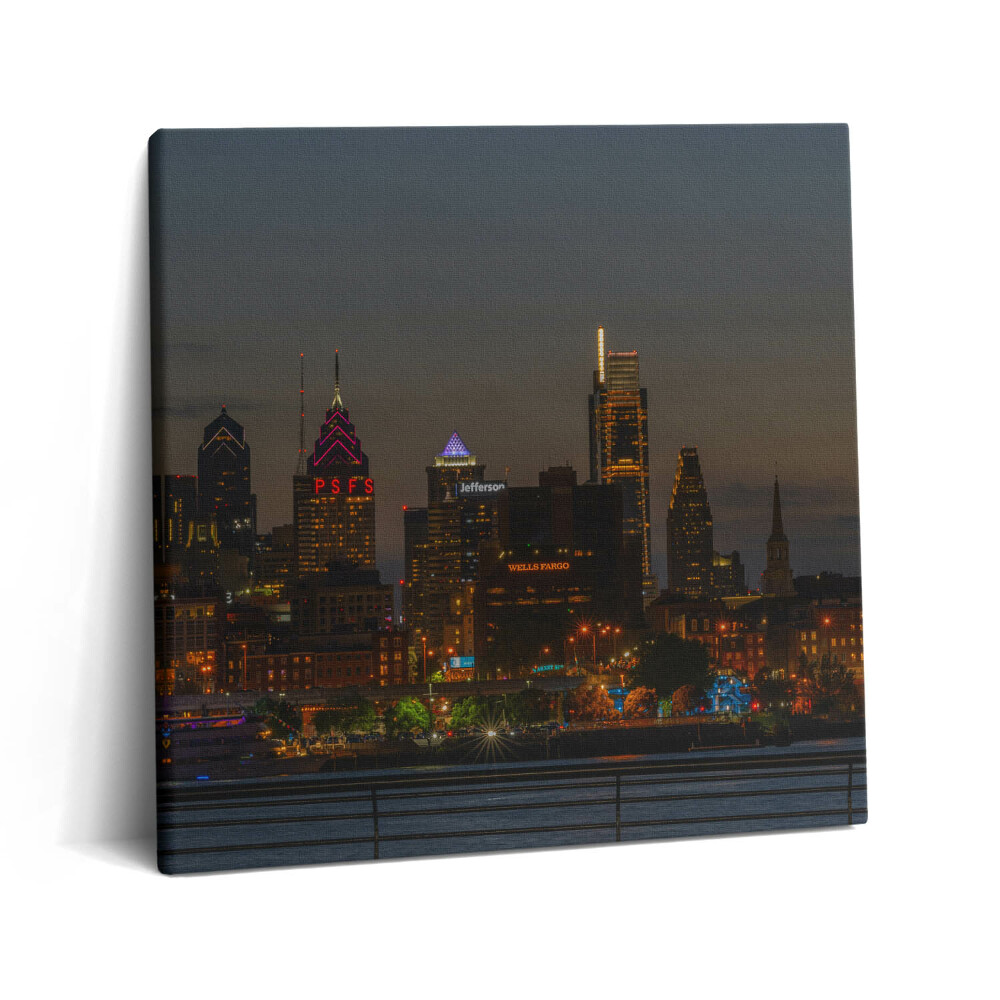 Tablou pe pânză canvas 60x60 Roata Ferris din Philadelphia