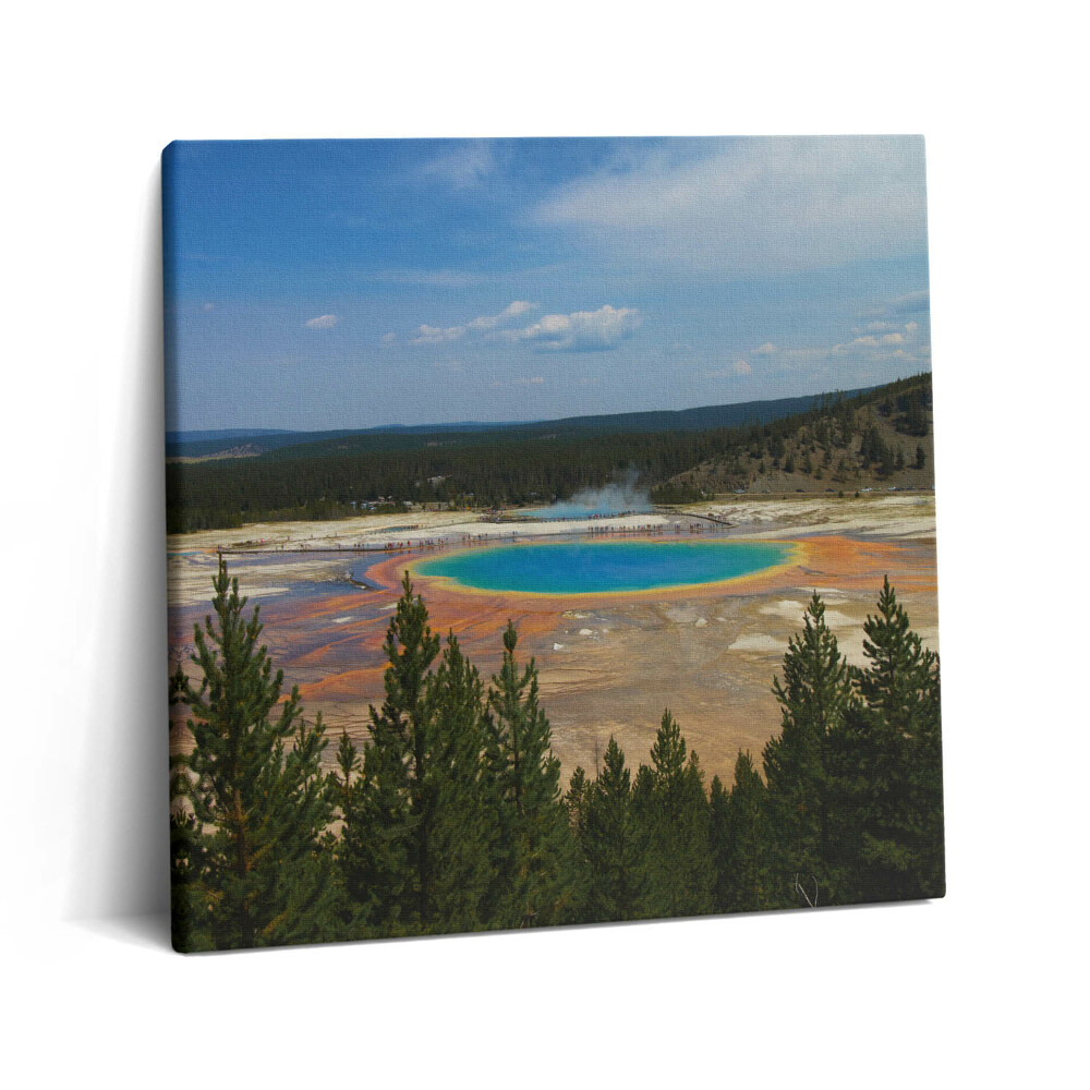 Tablou pe pânză canvas 60x60 Izvoare termale în Parcul Național Yellowstone