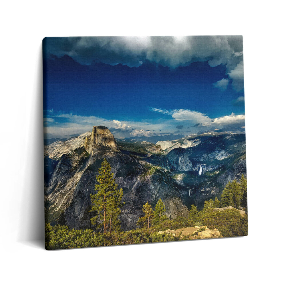 Tablou pe pânză canvas 60x60 vârfuri de munte