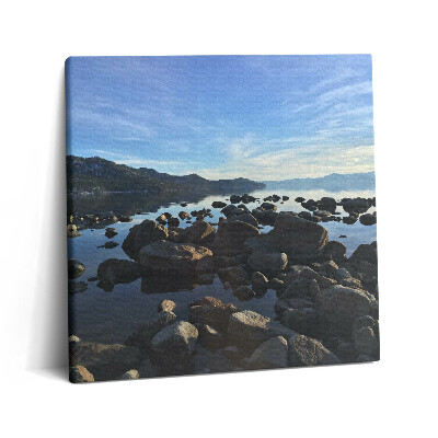 Tablou pe pânză canvas 60x60 Pietre sub un cer înnorat