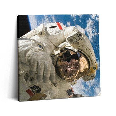 Tablou pe pânză canvas 60x60 astronaut american