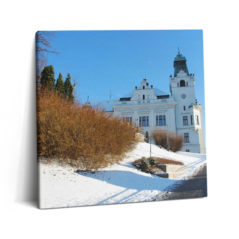 Tablou pe pânză canvas 60x60 Orașul Ostrava iarna