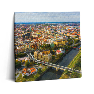 Tablou pe pânză canvas 60x60 Peisajul orașului Pilsen