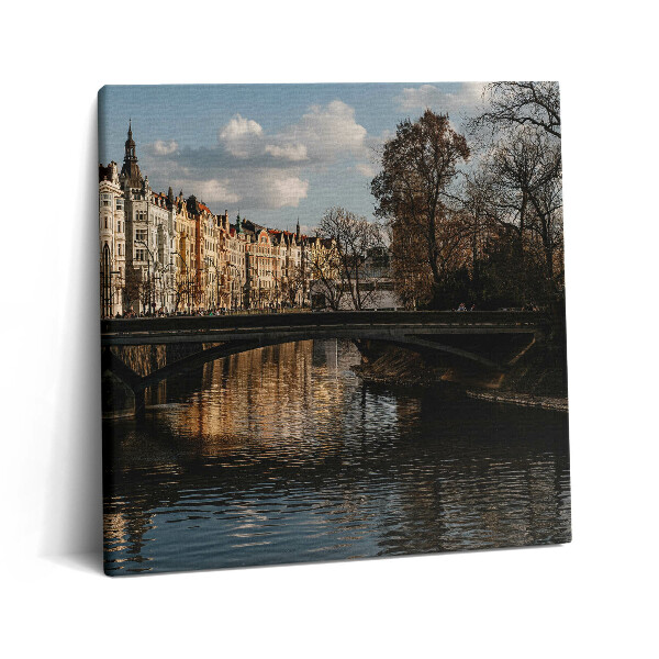 Tablou pe pânză canvas 60x60 Panorama Pragăi