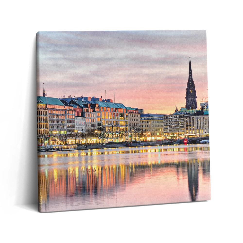 Tablou pe pânză canvas 60x60 Alster în Hamburg