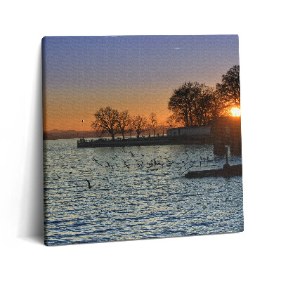 Tablou pe pânză canvas 60x60 Lacul Constanța din Germania