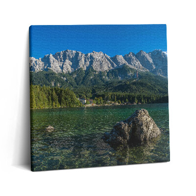 Tablou pe pânză canvas 60x60 Vârful Zugspitze din Germania