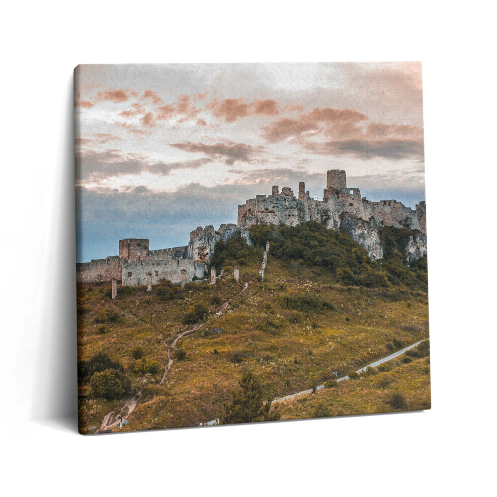 Tablou pe pânză canvas 60x60 Castelul Spiš din Slovacia