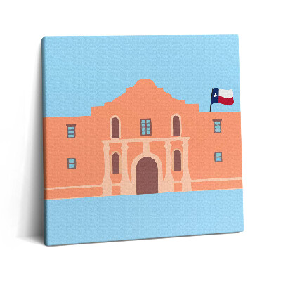 Tablou pe pânză canvas 60x60 Monumentul Alamo din Texas