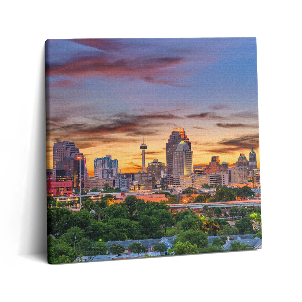 Tablou pe pânză canvas 60x60 San Antonio la apus