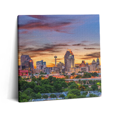 Tablou pe pânză canvas 60x60 San Antonio la apus