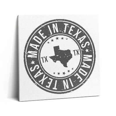 Tablou pe pânză canvas 60x60 Ștampilă din Texas