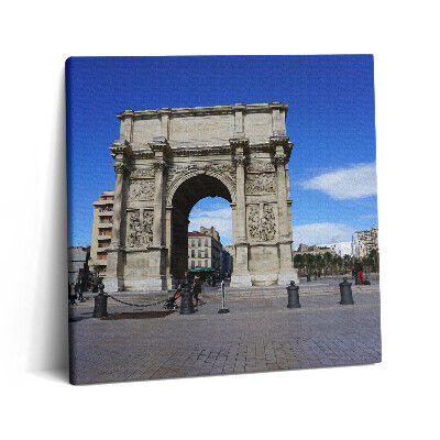 Tablou pe pânză canvas 60x60 Arcul de Triumf din Marsilia, Franța