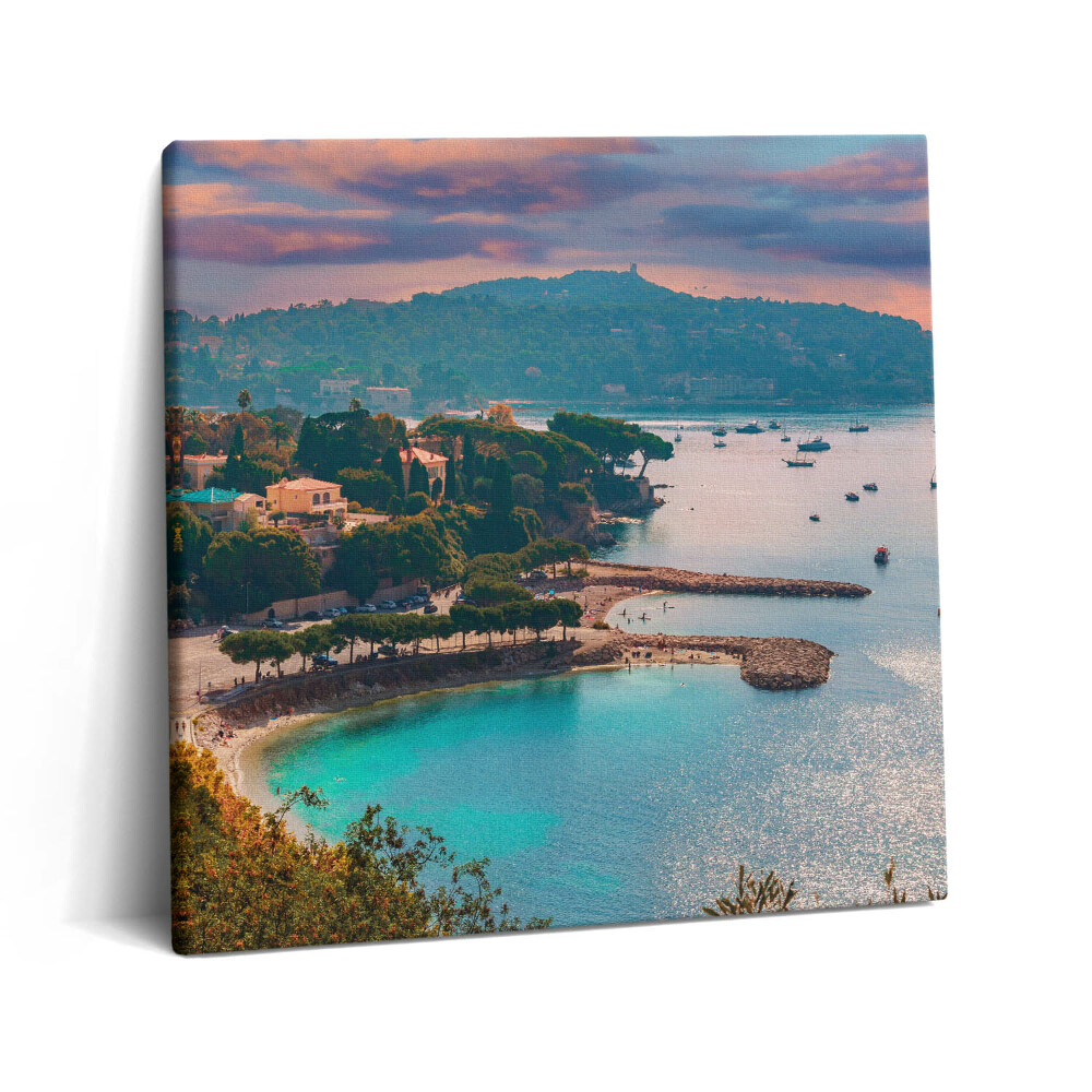 Tablou pe pânză canvas 60x60 Vedere a Rivierei Franceze