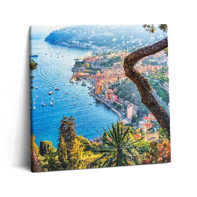 Tablou pe pânză canvas 60x60 Satul Villefranche-sur-Mer
