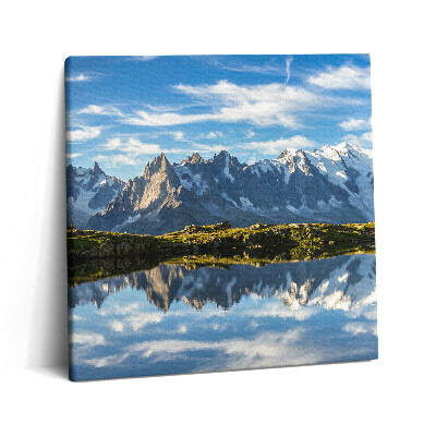 Tablou pe pânză canvas 60x60 Alpii francezi din Valea Chamonix