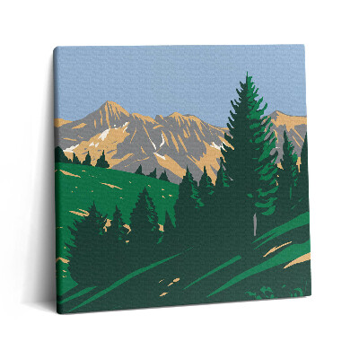 Tablou pe pânză canvas 60x60 Parcul Național Alpii Francezi