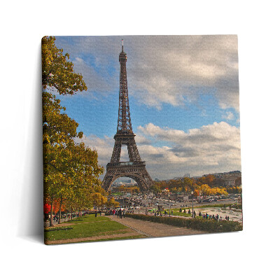 Tablou pe pânză canvas 60x60 Toamna în Franța Turnul Eiffel