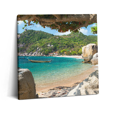 Tablou pe pânză canvas 60x60 Vedere la mare Koh Tao Thailanda