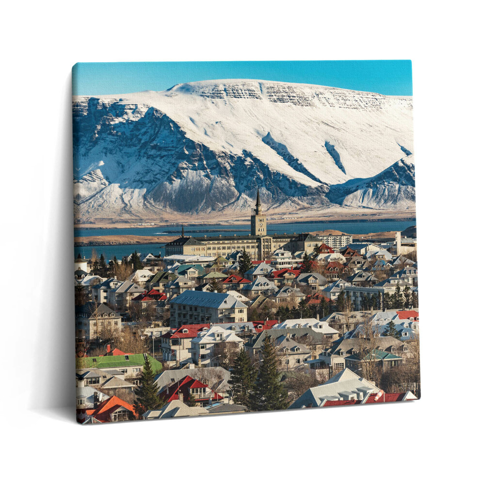 Tablou pe pânză canvas 60x60 Vedere a orașului Reykjavík, Islanda