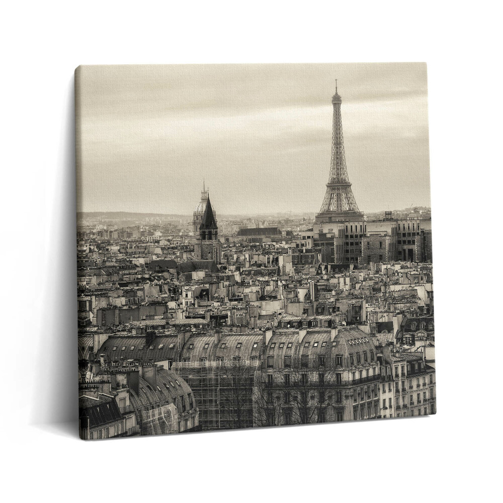 Tablou pe pânză canvas 60x60 Peisajul din Paris și Turnul Eiffel
