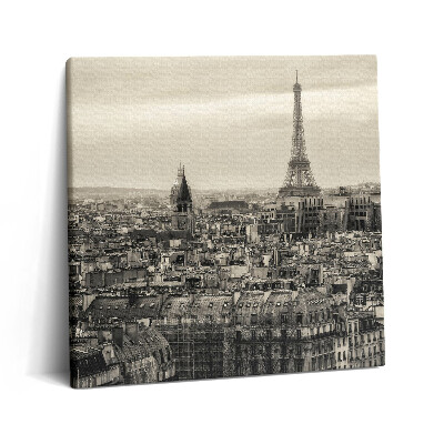 Tablou pe pânză canvas 60x60 Peisajul din Paris și Turnul Eiffel