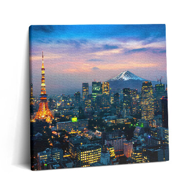 Tablou pe pânză canvas 60x60 Orașul noaptea