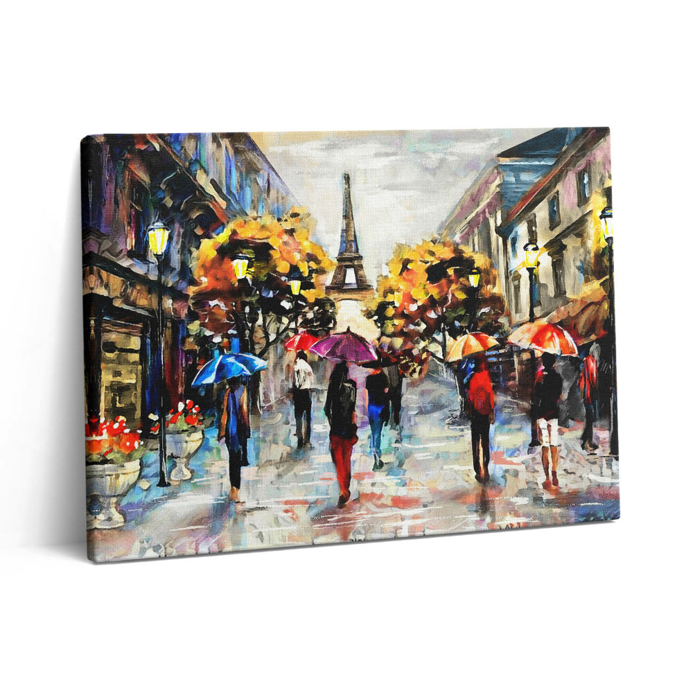 Pictură pe pânză 80x60 Străzile Eiffel Nova - Toamna pictată