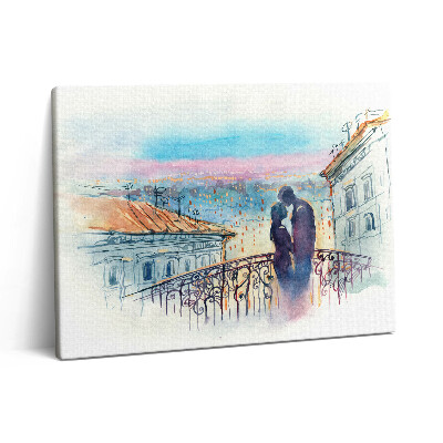 Pictură pe pânză 80x60 Un tablou al unui cuplu îndrăgostit