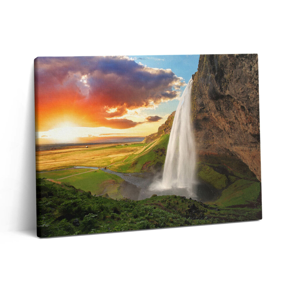 Pictură pe pânză 80x60 Cascadă în Islanda