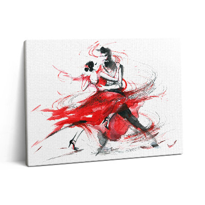 Pictură pe pânză 80x60 Abstracția unui cuplu de dansatori