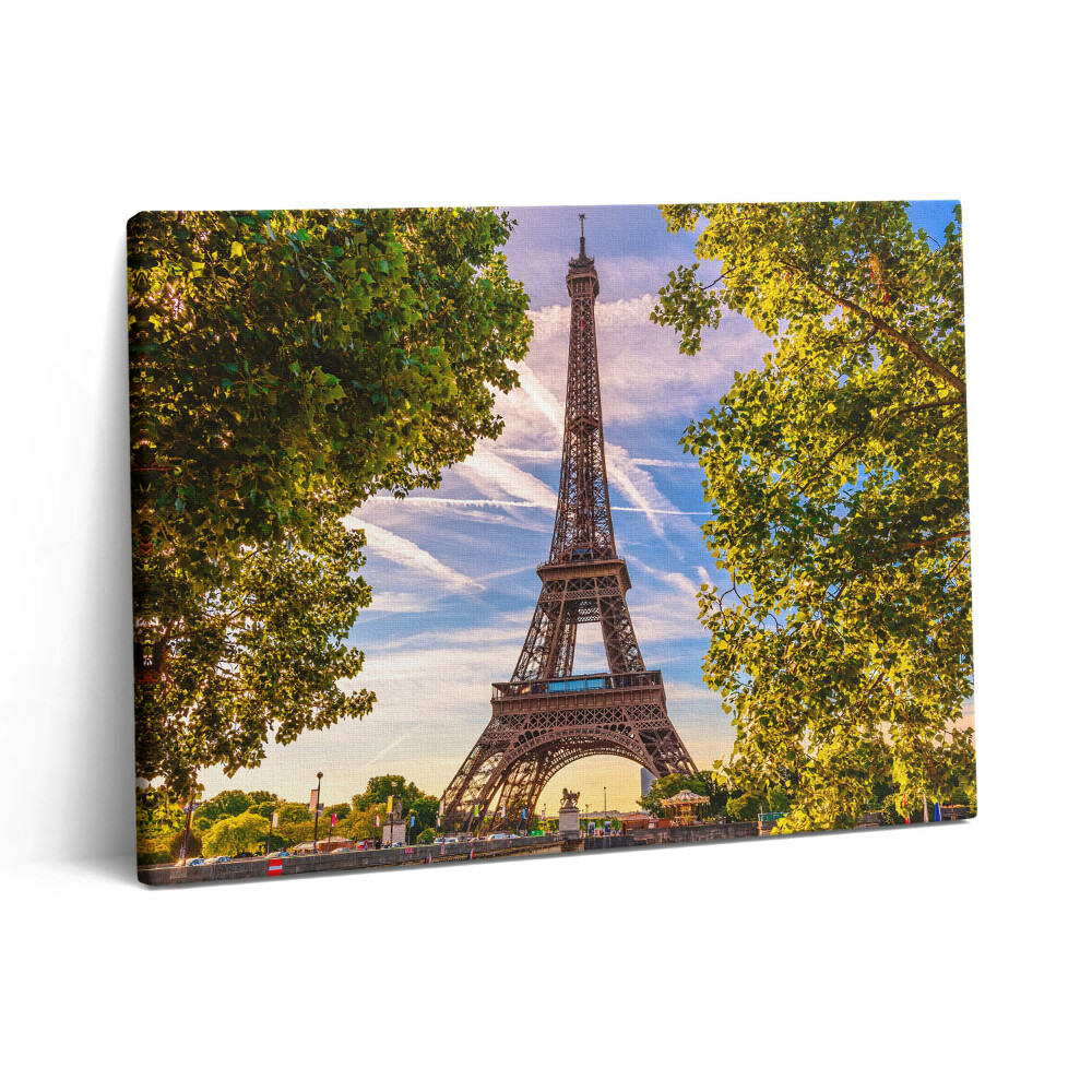 Pictură pe pânză 80x60 Turnul Eiffel printre copaci