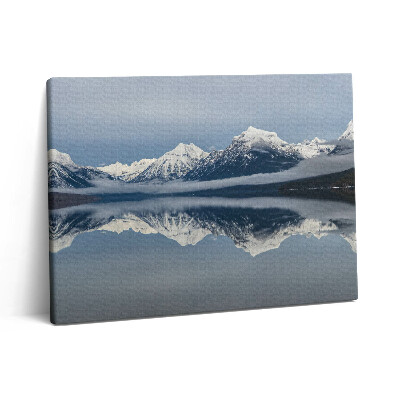 Pictură pe pânză 80x60 Reflexia munților în lac