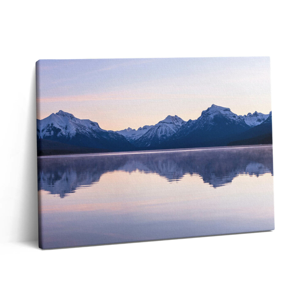 Pictură pe pânză 80x60 Reflexia munților în apă