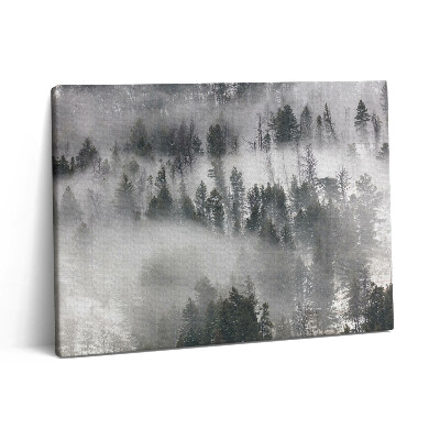 Pictură pe pânză 80x60 Peisaj de pădure încețoșată