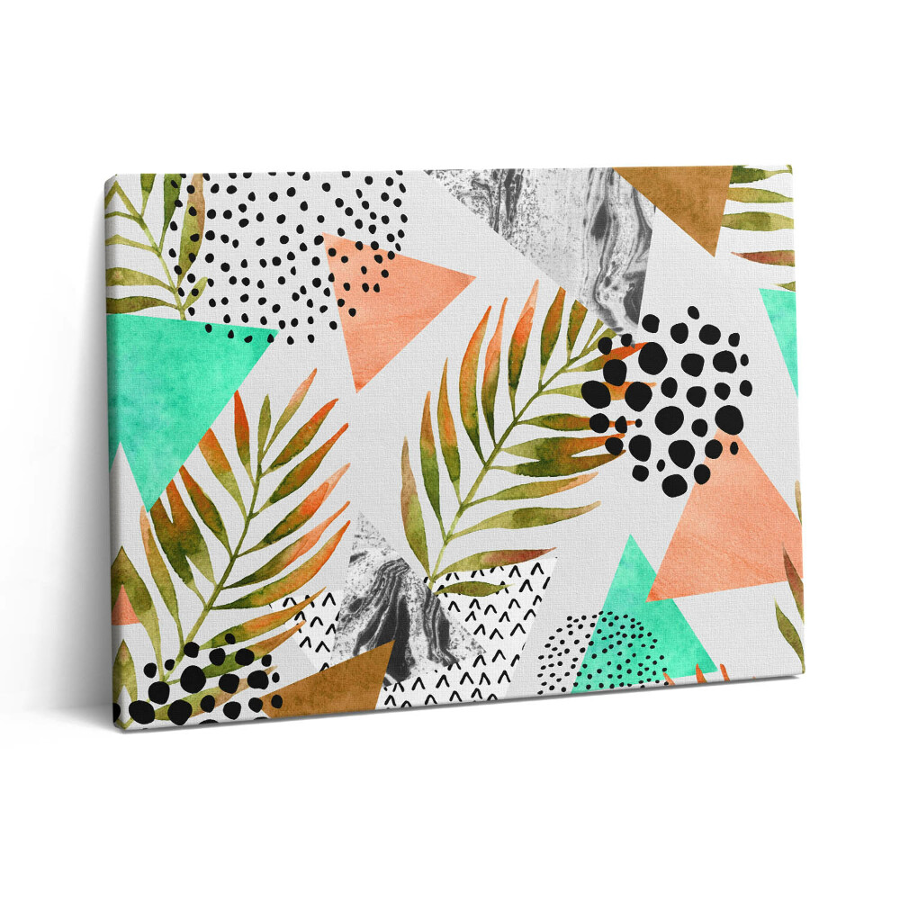 Pictură pe pânză 80x60 Model geometric abstract de vară