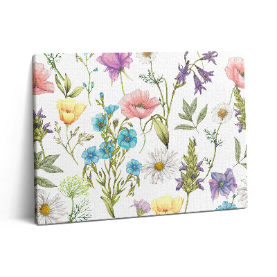 Pictură pe pânză 80x60 Ilustrație florală - pajiște cu flori