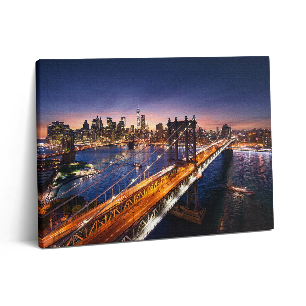 Pictură pe pânză 80x60 New York - apus de soare peste Manhattan