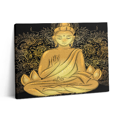 Pictură pe pânză 80x60 Buddha Zen de Aur