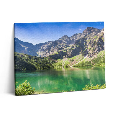 Pictură pe pânză 80x60 Pădure și natură în munții lacului