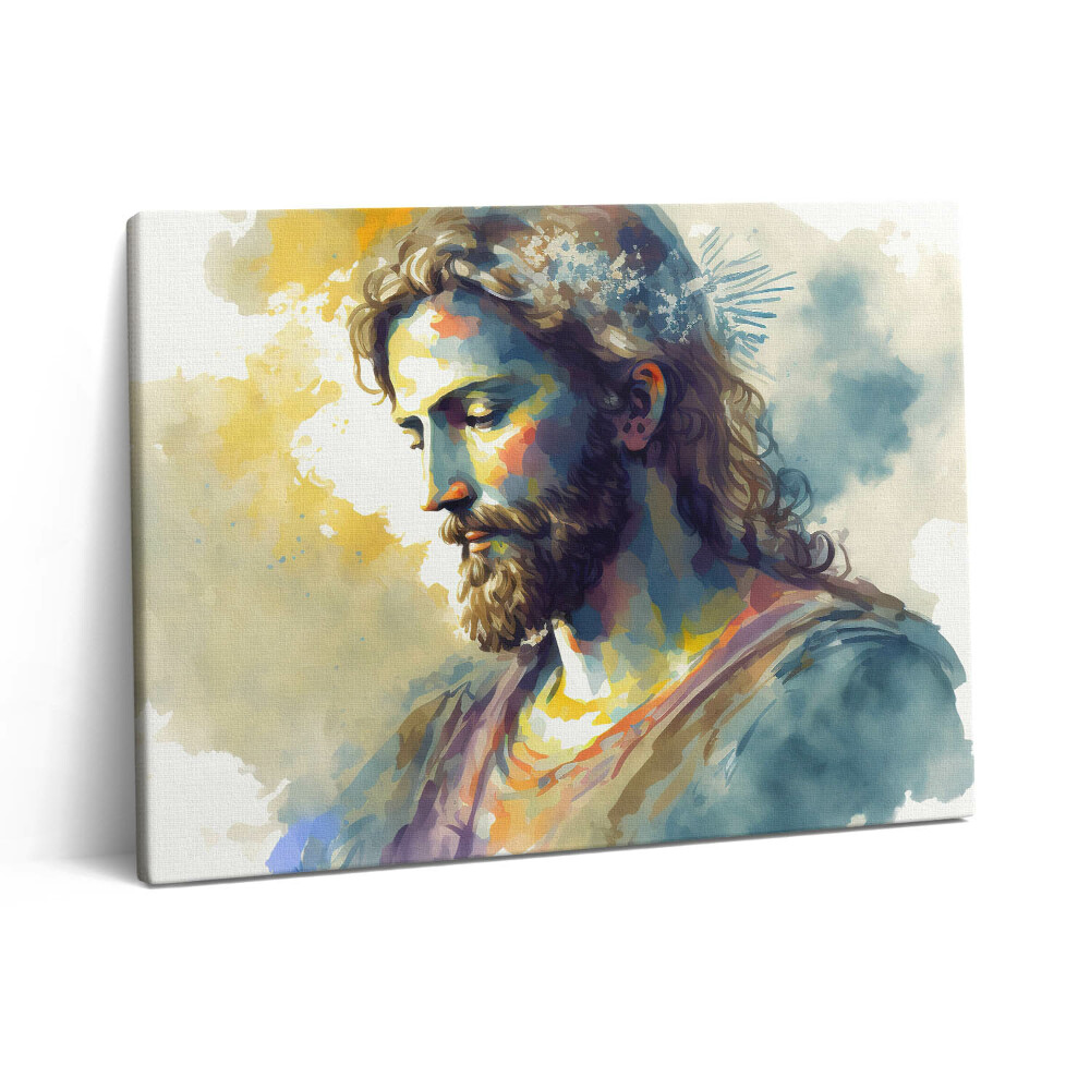 Pictură pe pânză 80x60 Pictură colorată a lui Isus