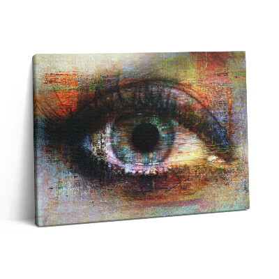 Pictură pe pânză 80x60 Artă stradală - Ochi texturat