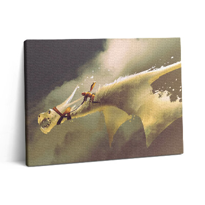Pictură pe pânză 80x60 Ilustrație a Călărețului Dragonului