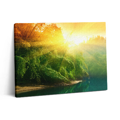 Pictură pe pânză 80x60 Peisaj natural la soare